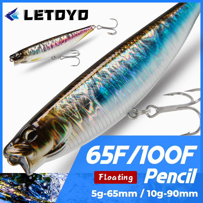 Fishing Lure Spinnerbait - LETOYO 65mm 5g/90mm 10g Surface Pencil