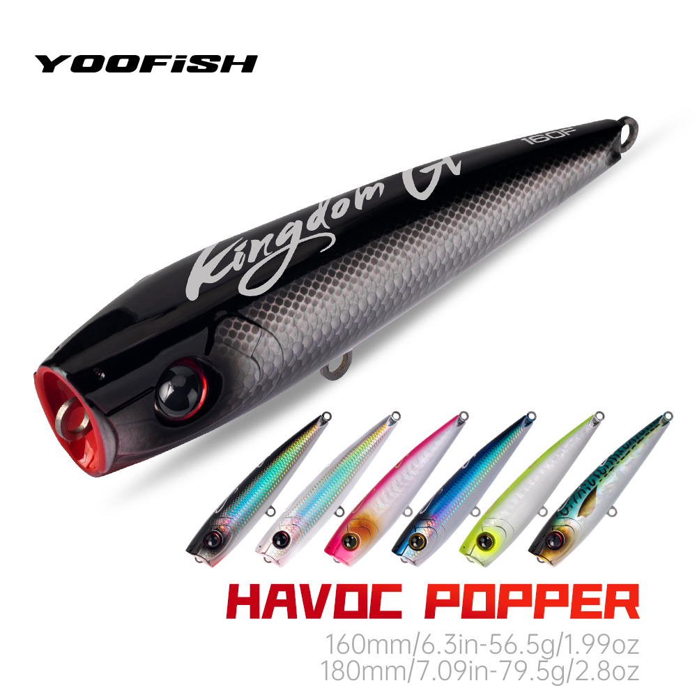 Fishing Lure Popper - YOOFISH GT Fishing Lure Topwater Popper