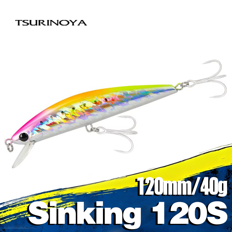 Fishing Lure Buzzbait - TSURINOYA Saltwater Sinking Minnow 120S 120mm