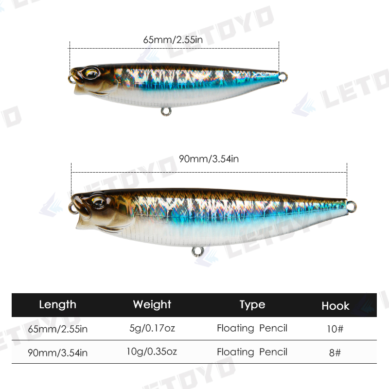 LETOYO 65mm 5g/90mm 10g Surfac - Fishing Lure Spinnerbait review and price