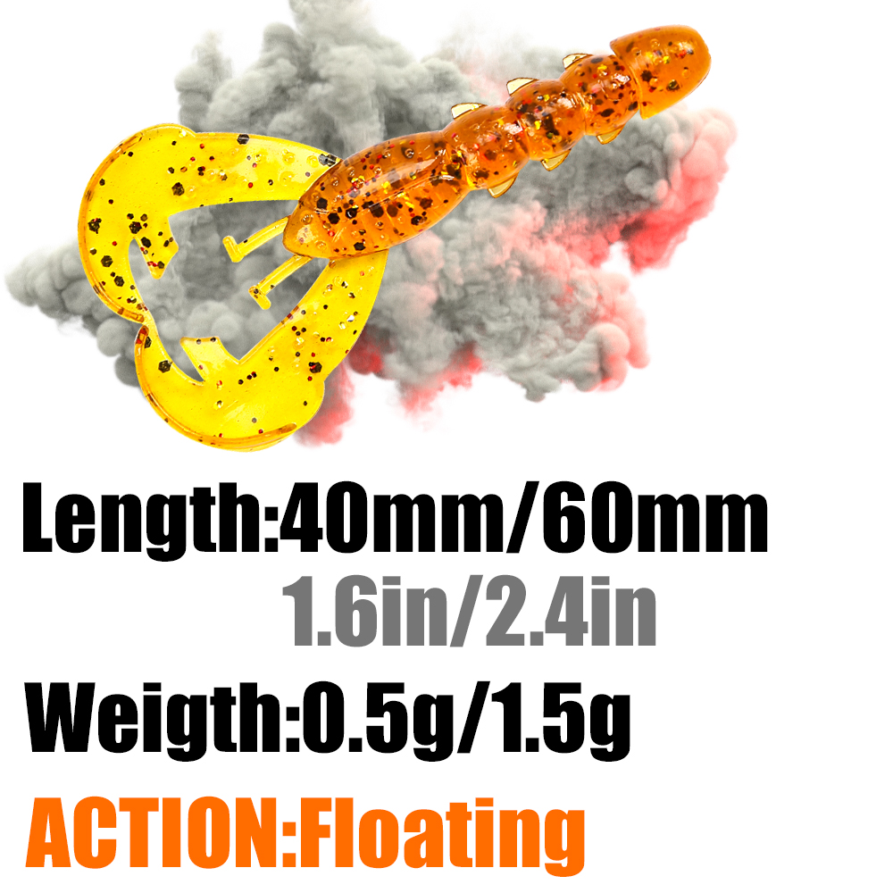 PEAK Floating Craws Lures 40mm - Fishing Lure Soft Plastic review and price