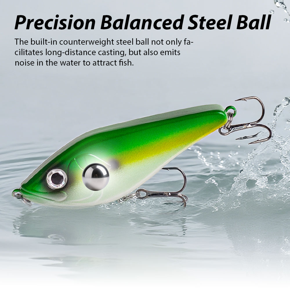 80mm/15.5g Muskies Jerkbait Pi - Fishing Lure Swimbait review and price