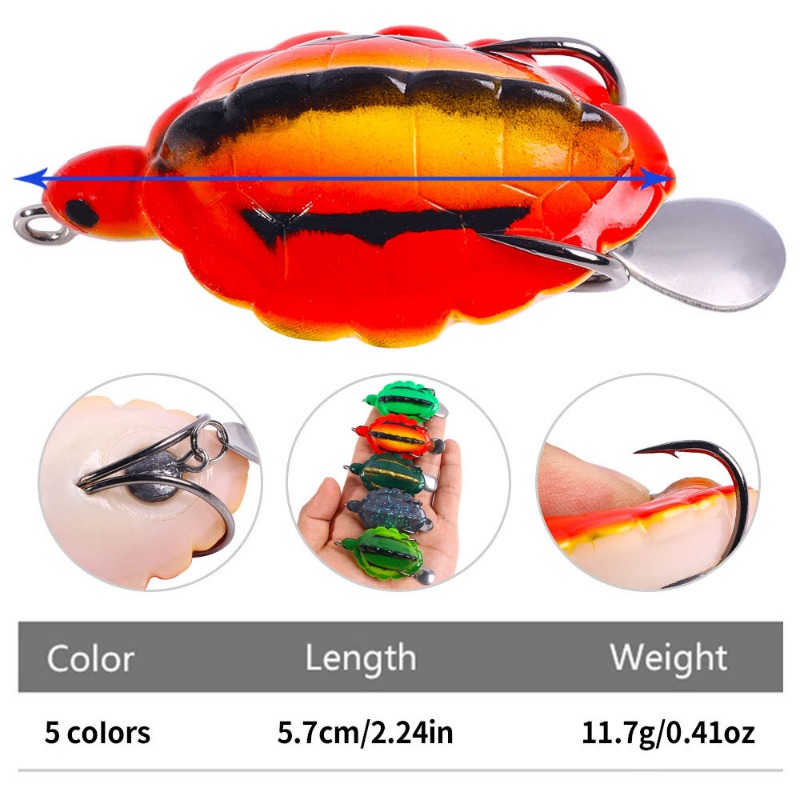 5pcs Turtle Shape Frog Lure So - Fishing Lure Blade Bait review and price