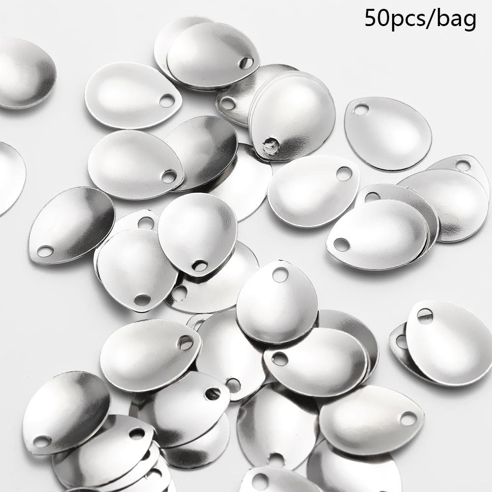 50PCS Silver Smooth Nickel Seq - Fishing Lure Spoon review and price