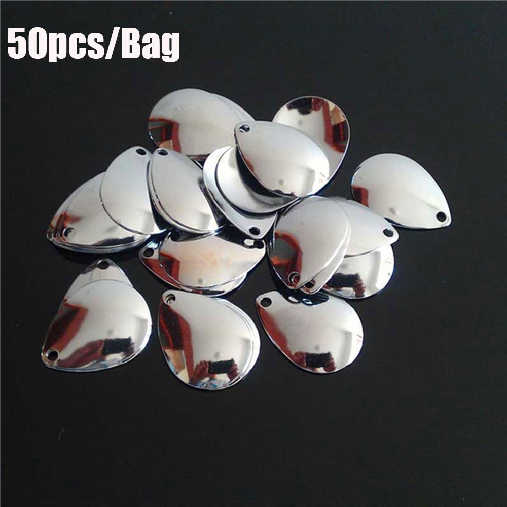 50PCS Silver Smooth Nickel Seq - Fishing Lure Spoon review and price