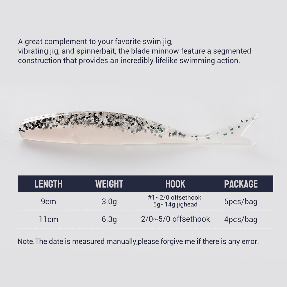 NOEBY Soft Lure Blade Minnow 9 - Fishing Lure Blade Bait review and price
