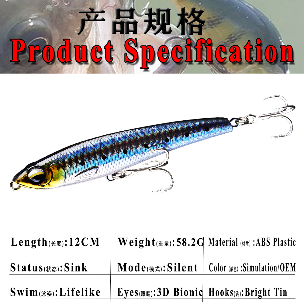Chan's Huang 1PCS 12CM 58G Lon - Fishing Lure Jig review and price