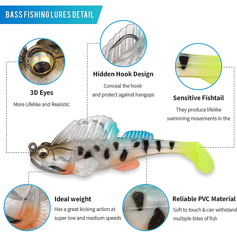 OUZEY Fishing Lure Soft Bait J - Fishing Lure Spinnerbait review and price