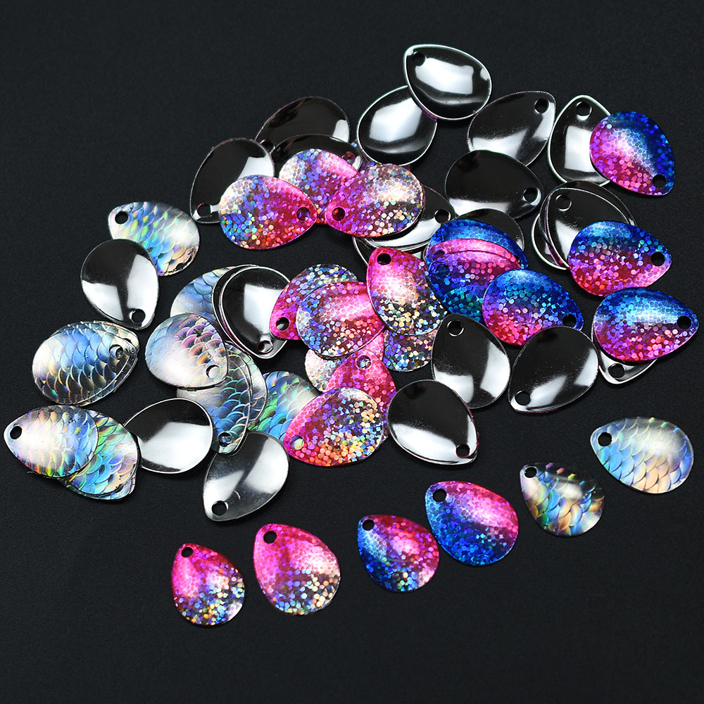 6Pcs Iridescent Fish Scale Spo - Fishing Lure Blade Bait review and price