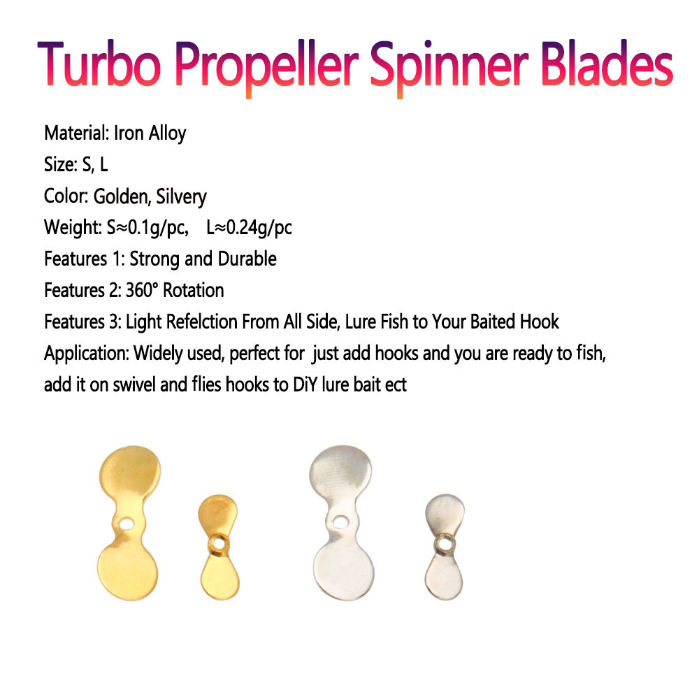 Bimoo 20pcs S L Turbo Propelle - Fishing Lure Blade Bait review and price
