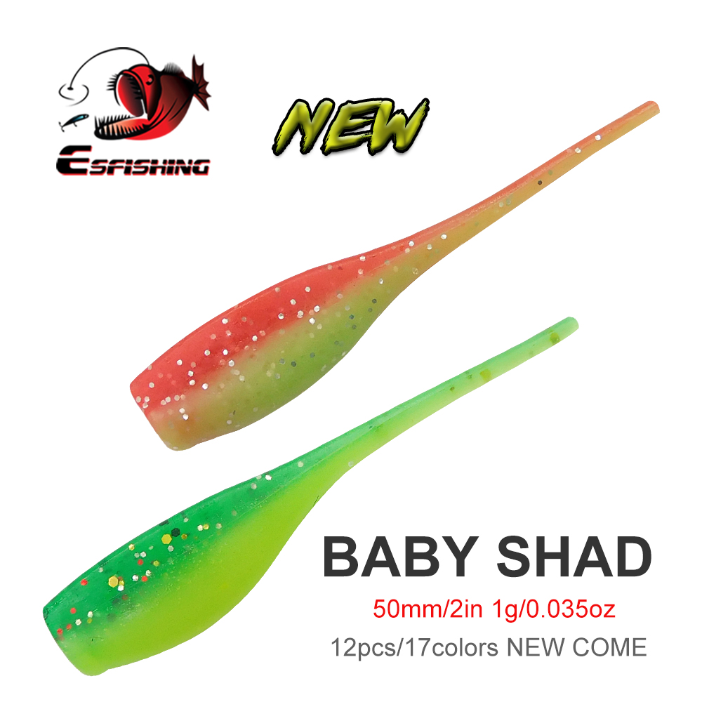 ESFISHING Baby Shad 50mm Soft  - Fishing Lure Soft Plastic review and price