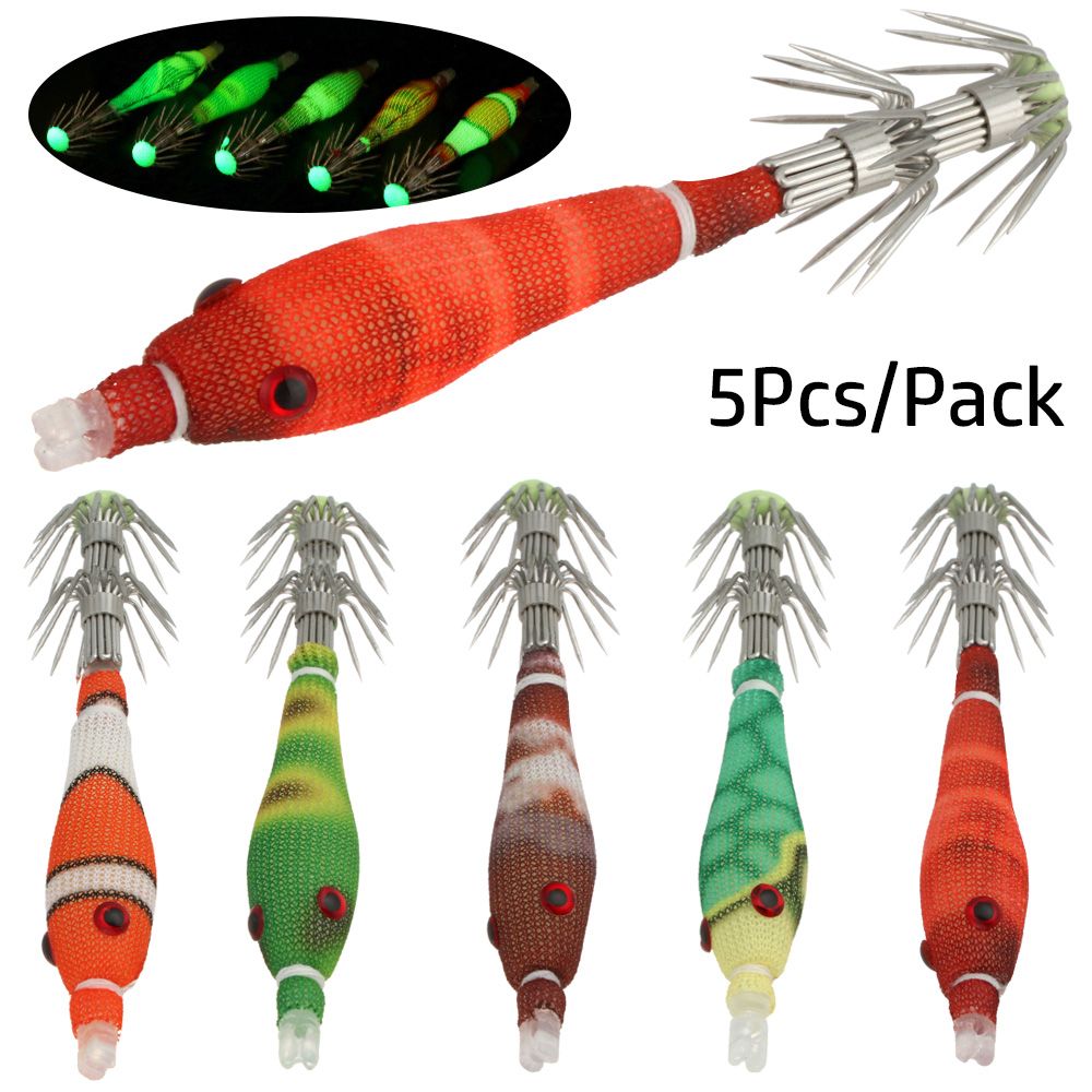 5pcs 60mm 3.3g Mini Squid Tata - Fishing Lure Soft Plastic review and price