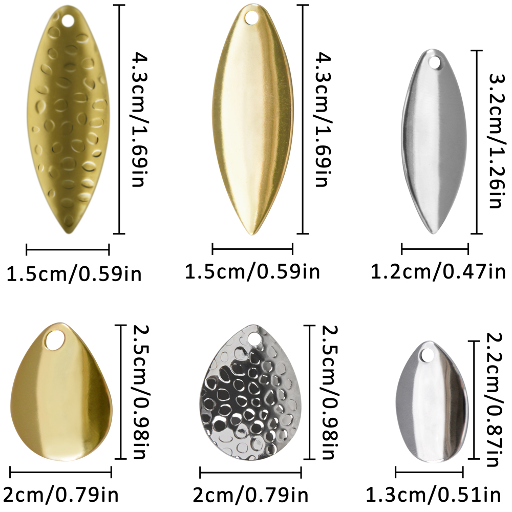 50Pcs Fishing Lure Spinner Bla - Fishing Lure Buzzbait review and price