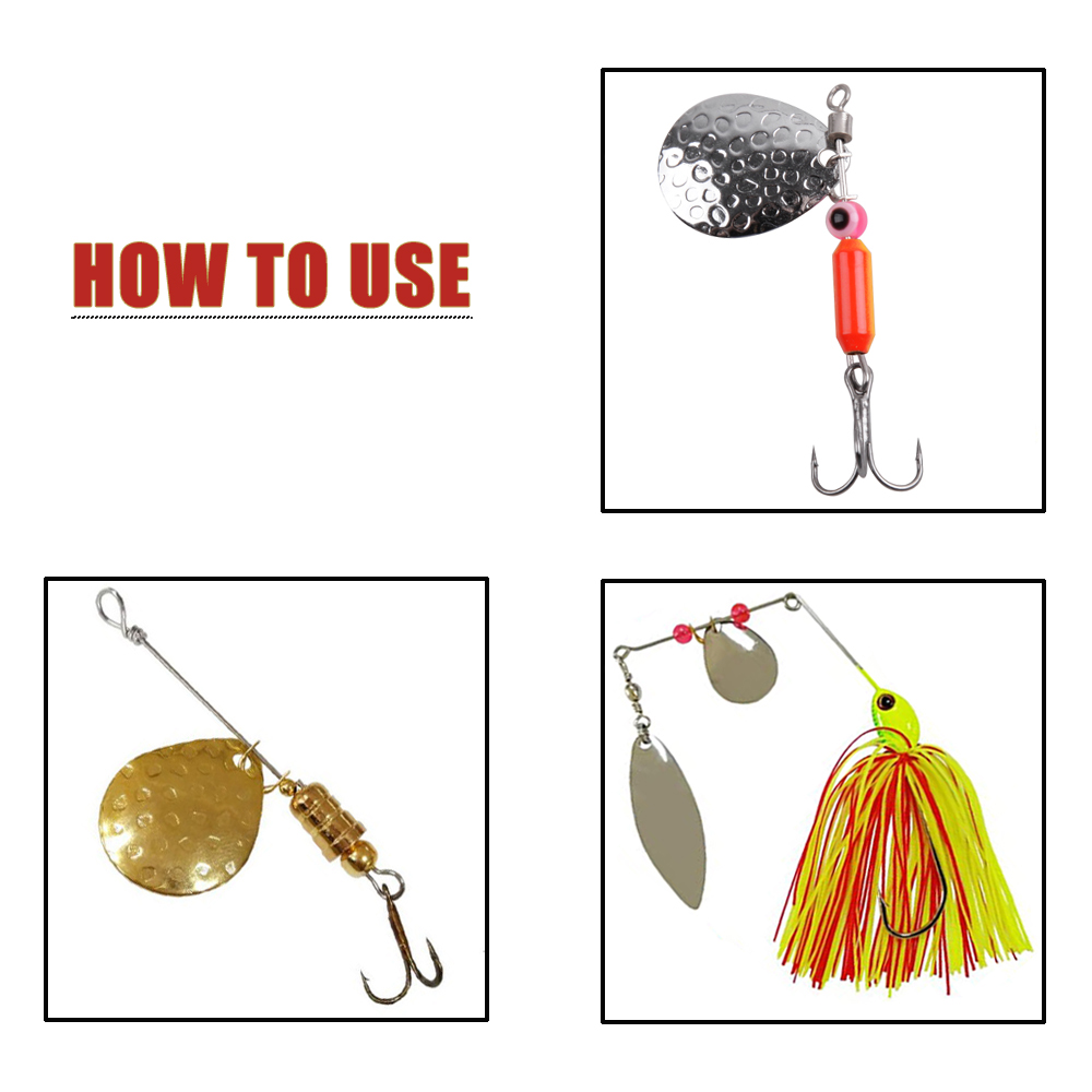 50Pcs Fishing Lure Spinner Bla - Fishing Lure Buzzbait review and price