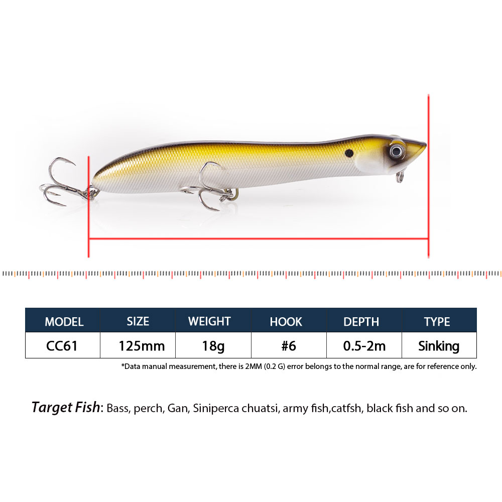 120mm/18g Topwater Pencil Popp - Fishing Lure Topwater review and price