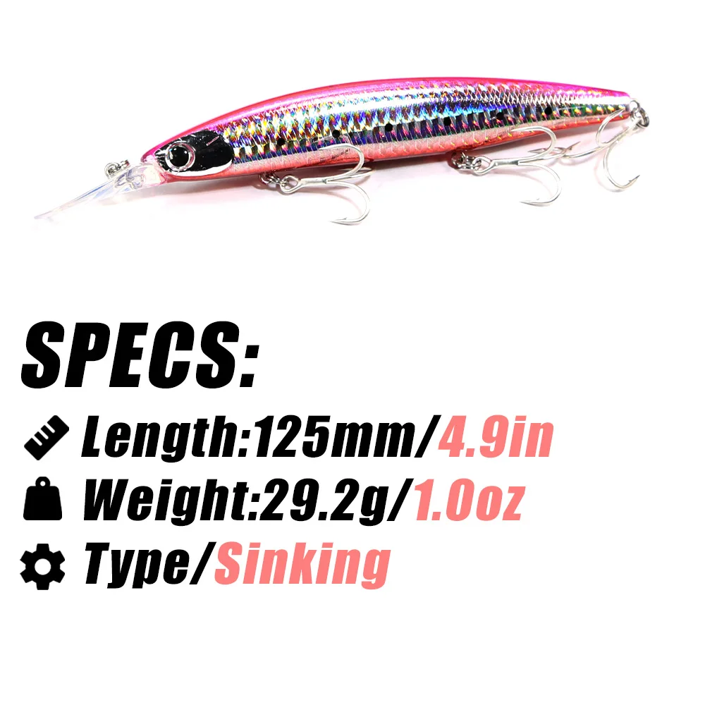 B&U 125mm Sinking Minnow Sea F - Fishing Lure Jerkbait review and price